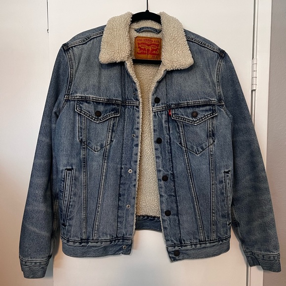 Levi’s Mens Sherpa Denim Jacket - Picture 1 of 4